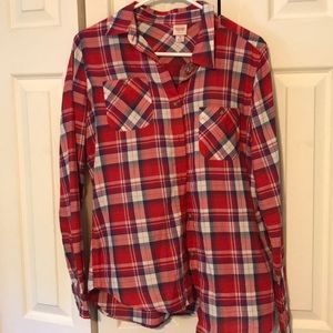 Plaid button down shirt